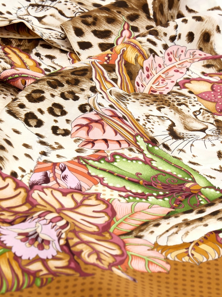 Cheetah print silk bandeau