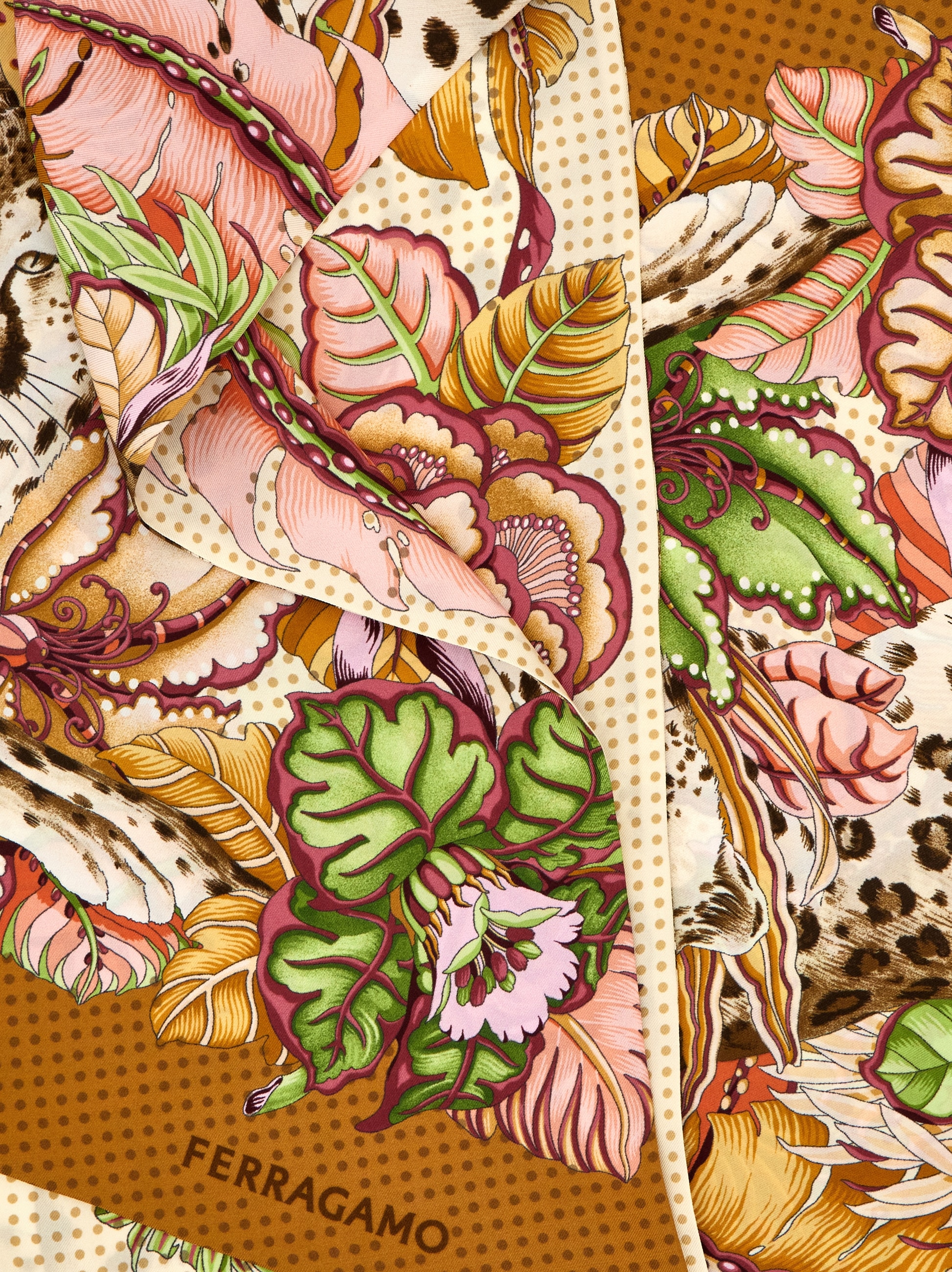 【関税&送料込】Ferragamo Silk Bandeau Cheetah print silk bandeau - Women | Ferragamo