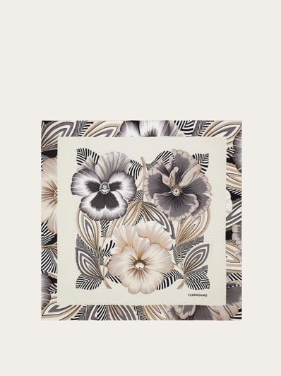 Brezza print silk scarf