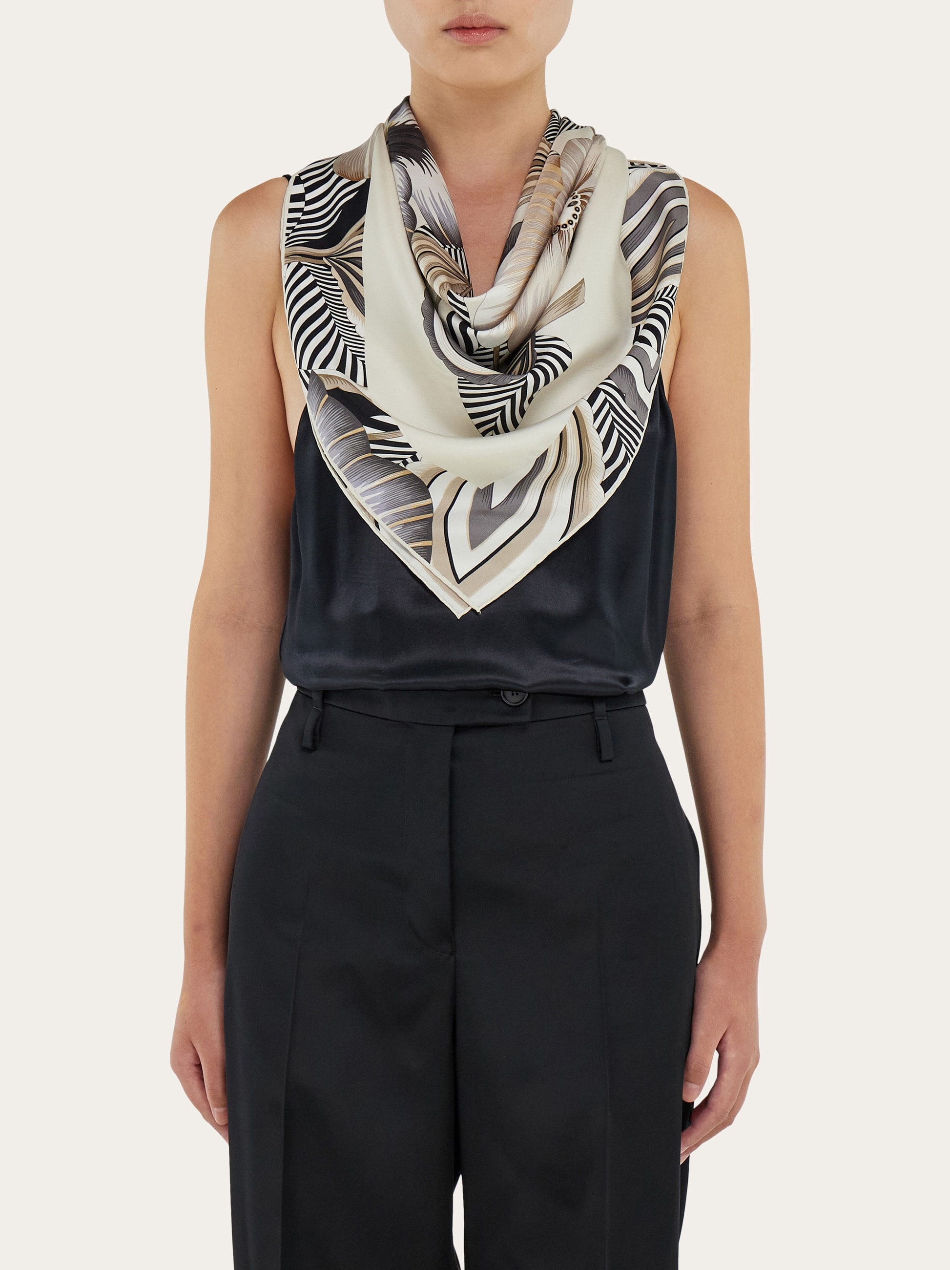 Brezza print silk scarf - Women | Ferragamo