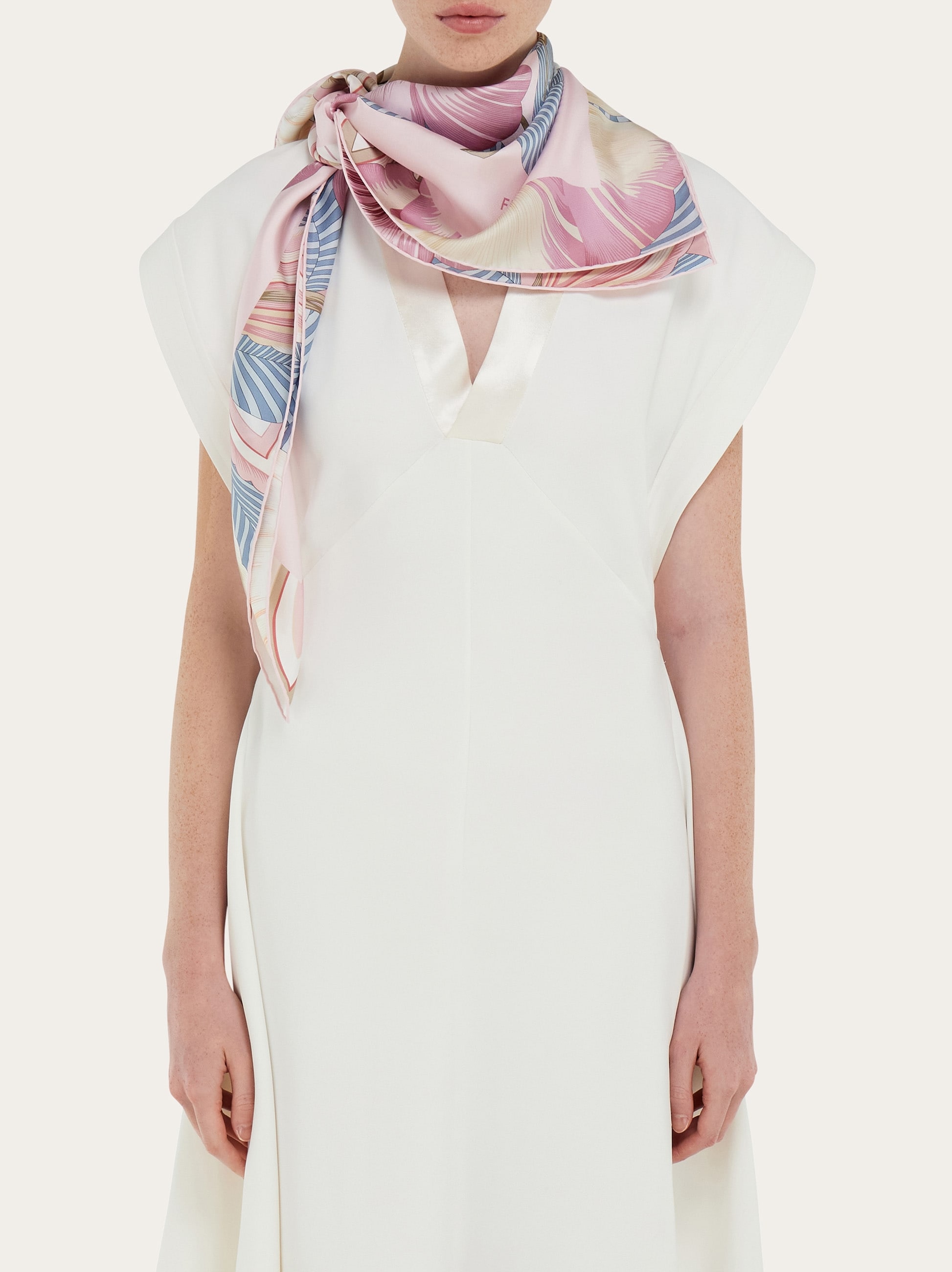 Brezza print silk scarf - Women | Ferragamo