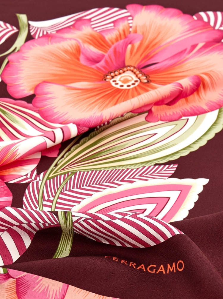 Brezza print silk scarf Gallery image 4