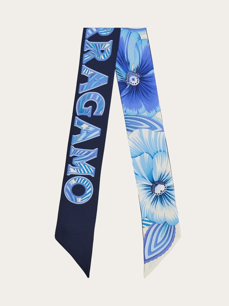 Brezza print silk bandeau