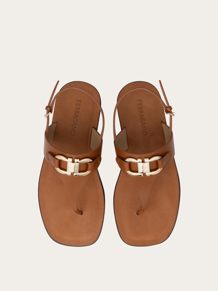 Gancini flat sandal Gallery image 3