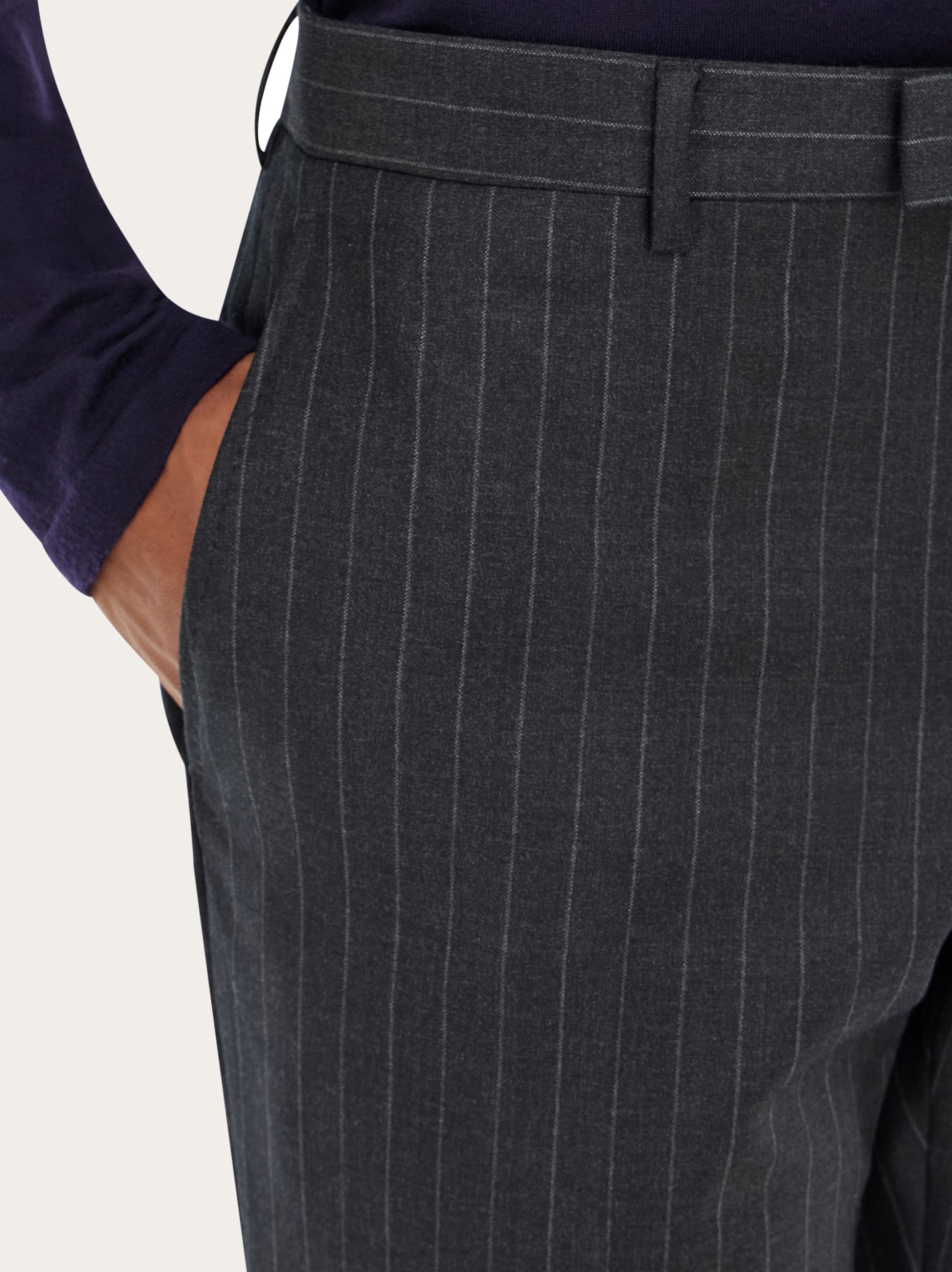 Wool pinstripe suit - Men | Ferragamo display picture 1
