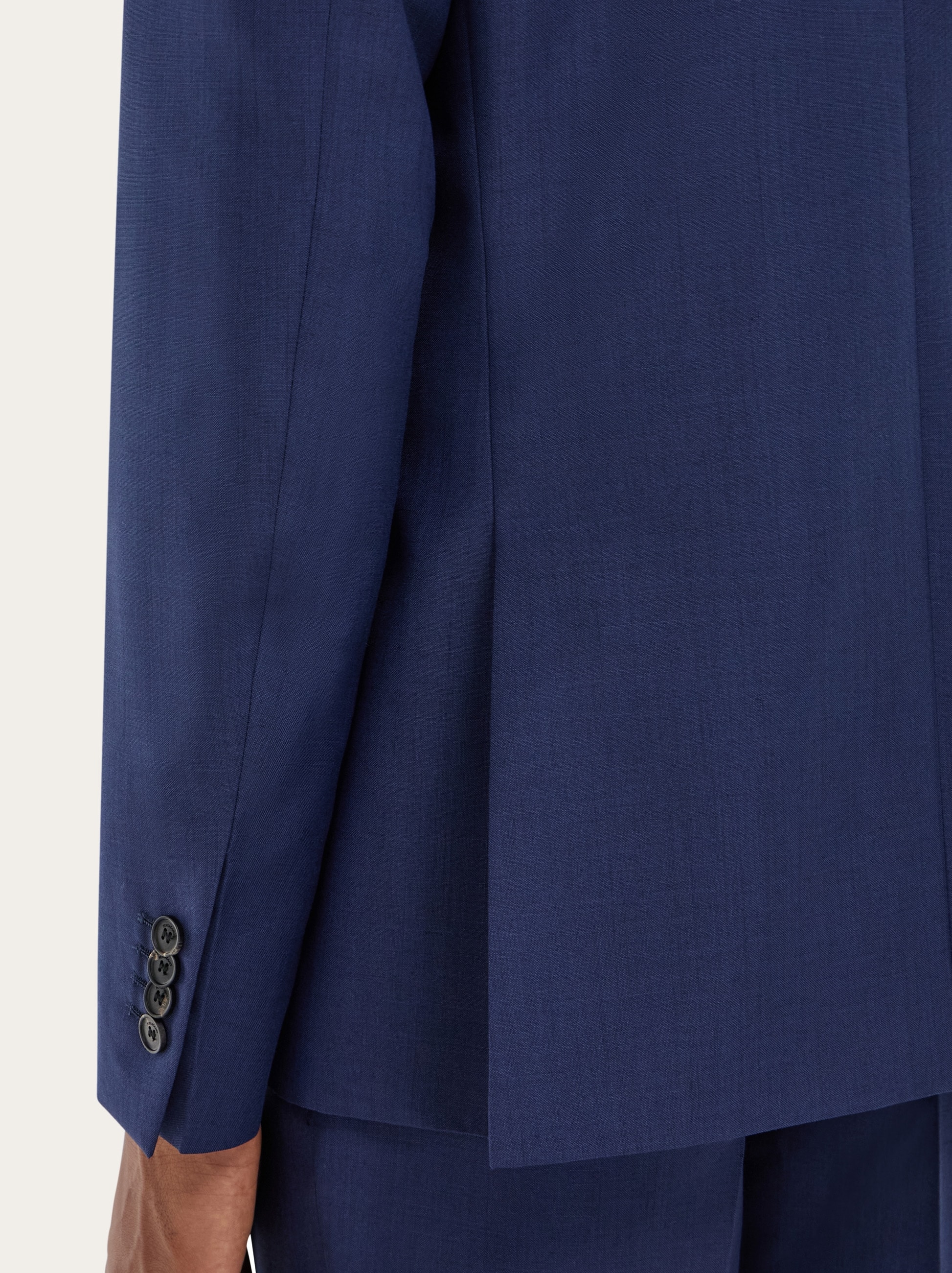 Salvatore Ferragamo ダークブルー スエードジャケット Suede blouson - Men | Ferragamo