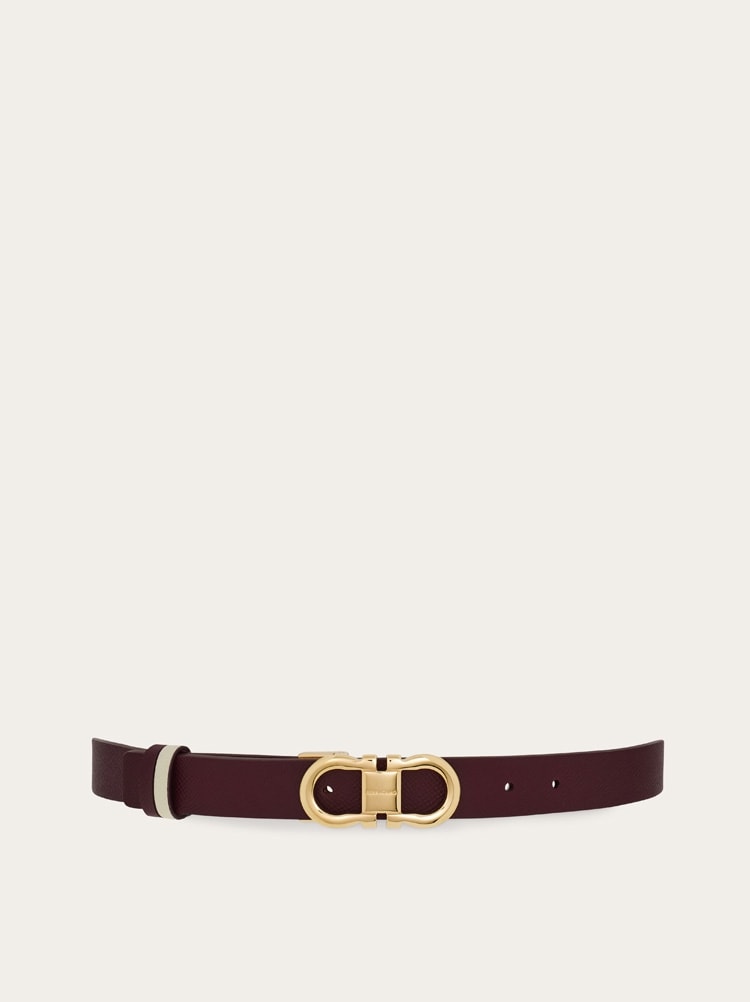 Reversible and adjustable Gancini belt Gallery image 1