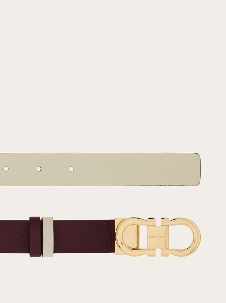 Reversible and adjustable Gancini belt Gallery image 2