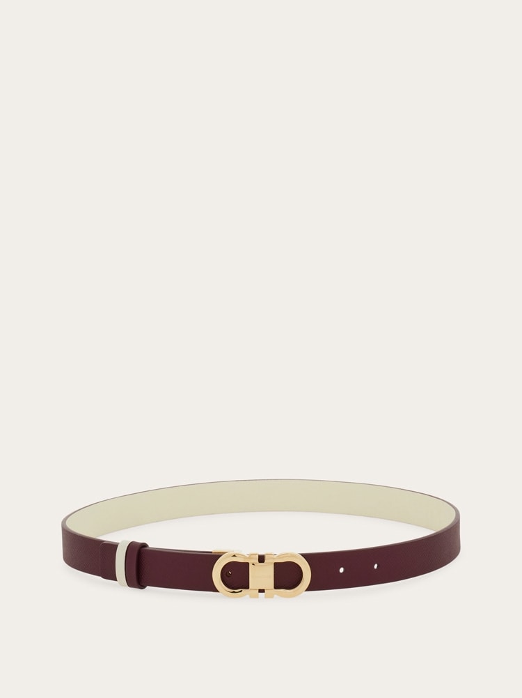 Reversible and adjustable Gancini belt Gallery image 3