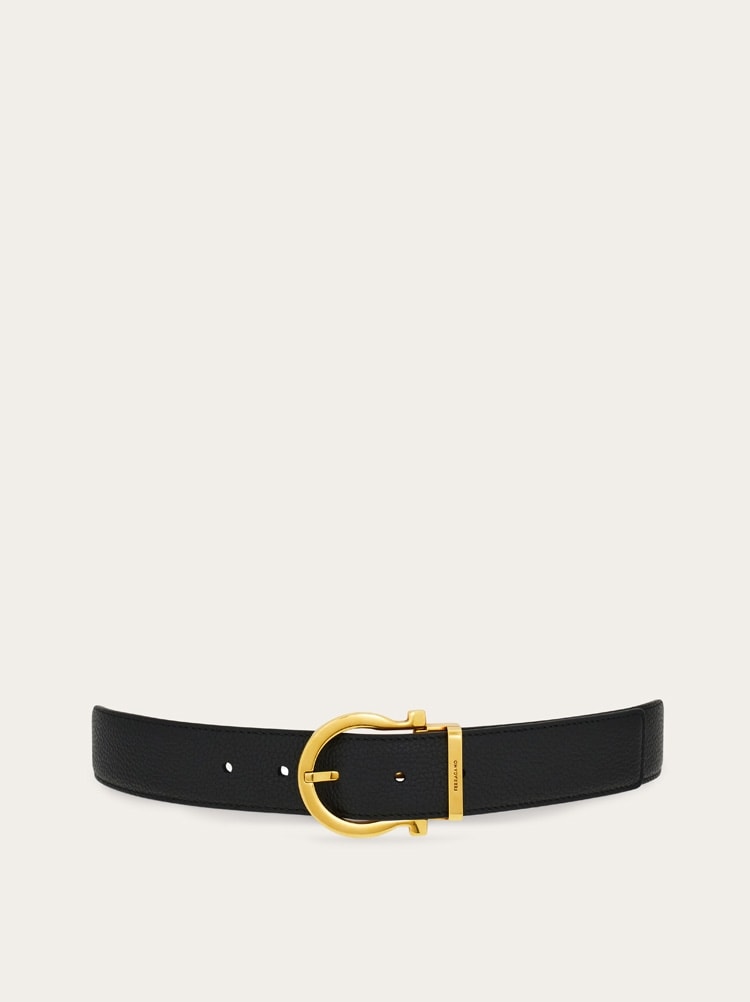 Reversible and adjustable Gancini belt Gallery image 1