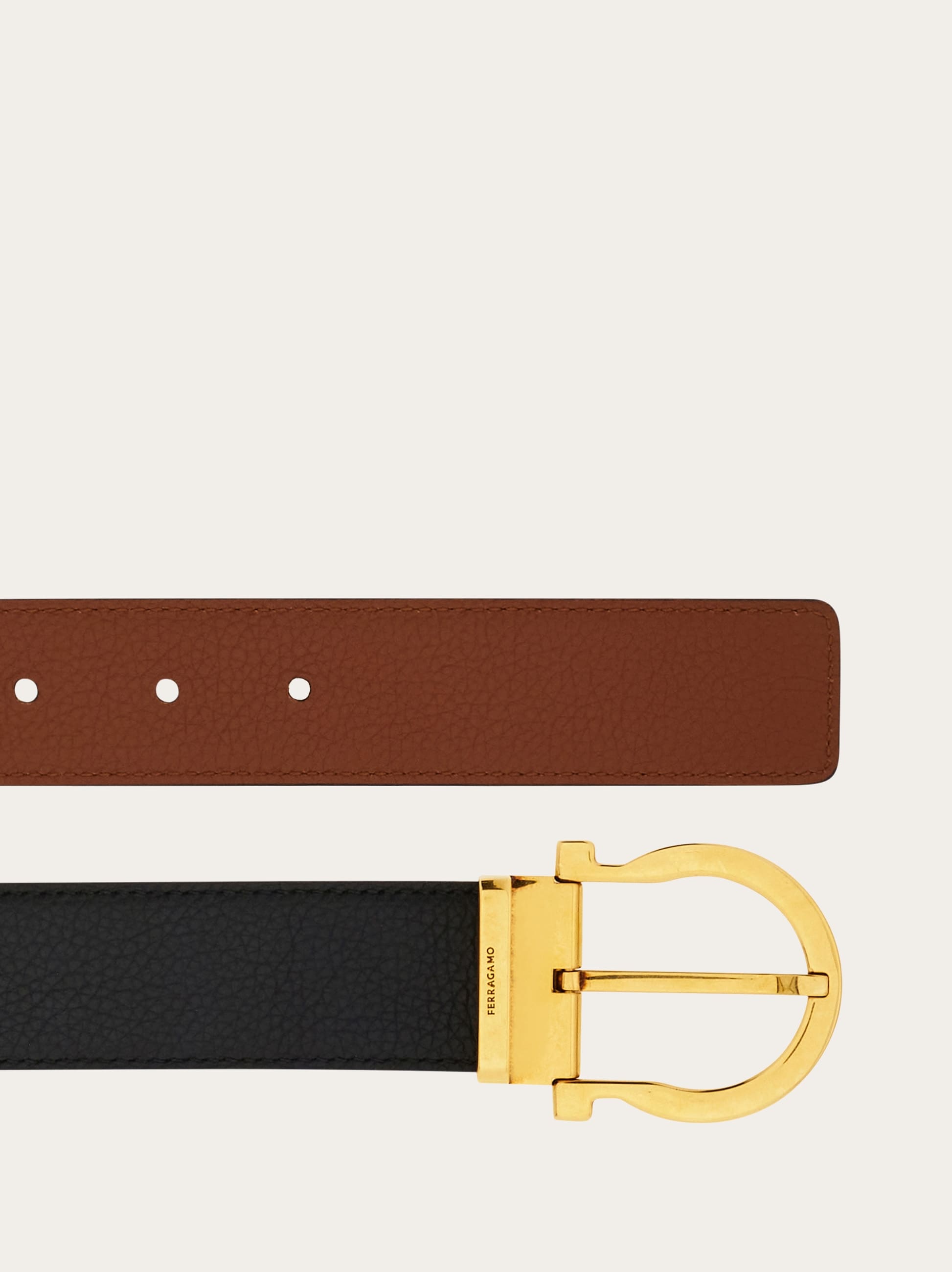 Salvatore FERRAGAMO スエード ベルト ゴールドバックル Adjustable Gancini belt - Women | Ferragamo