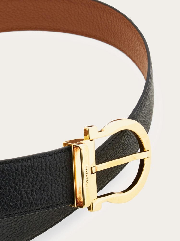 Reversible and adjustable Gancini belt Gallery image 5