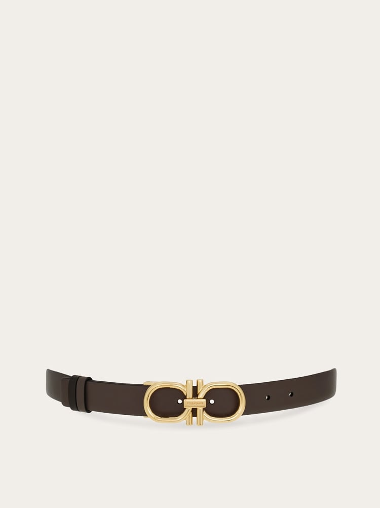 Reversible and adjustable Gancini belt Gallery image 1