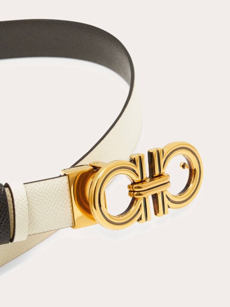 Reversible and adjustable Gancini belt Gallery image 5