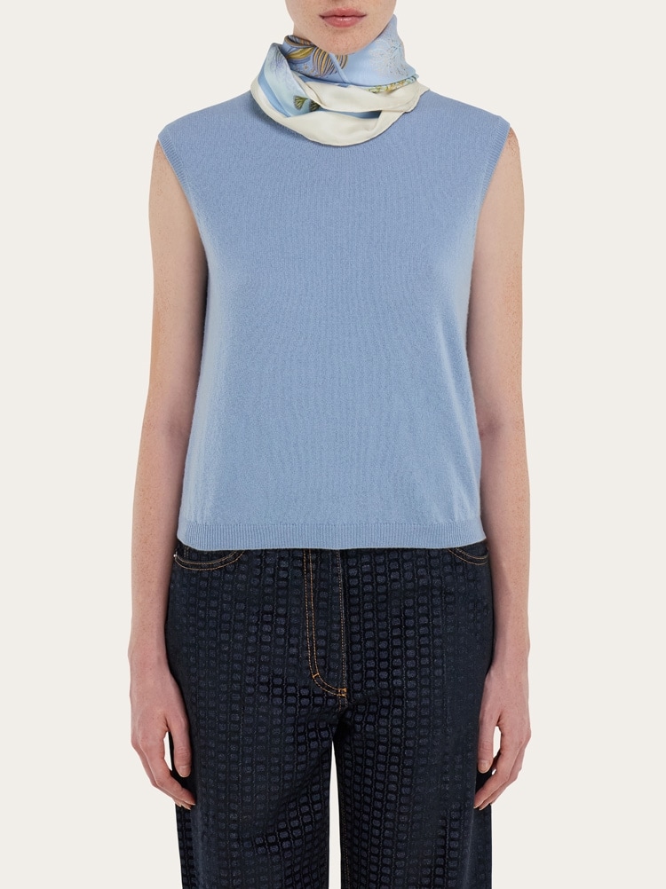 수련 프린트 실크 스카프 Gallery image 3