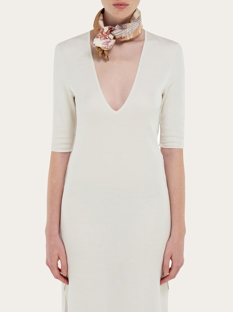 Water lilies print silk scarf Gallery image 3