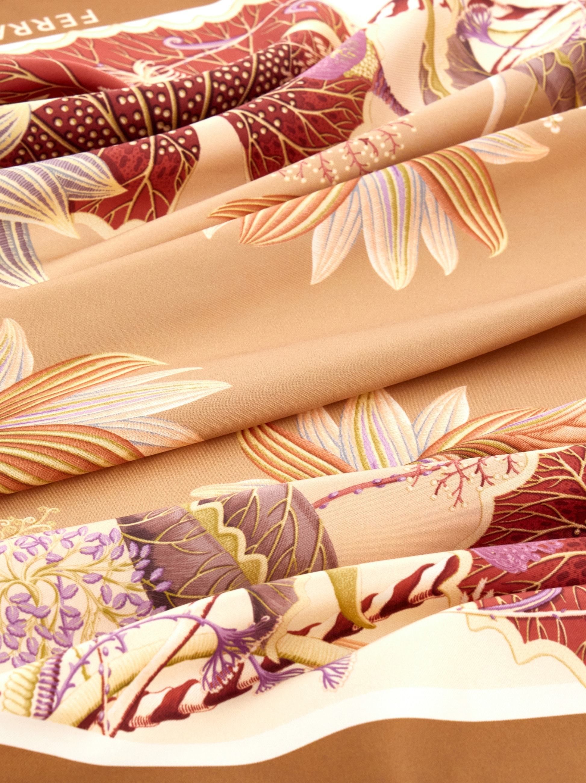 Water lilies print silk scarf - Women | Ferragamo