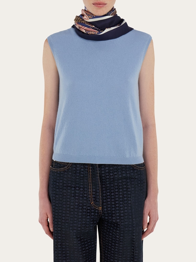 Water lilies print silk scarf Gallery image 3