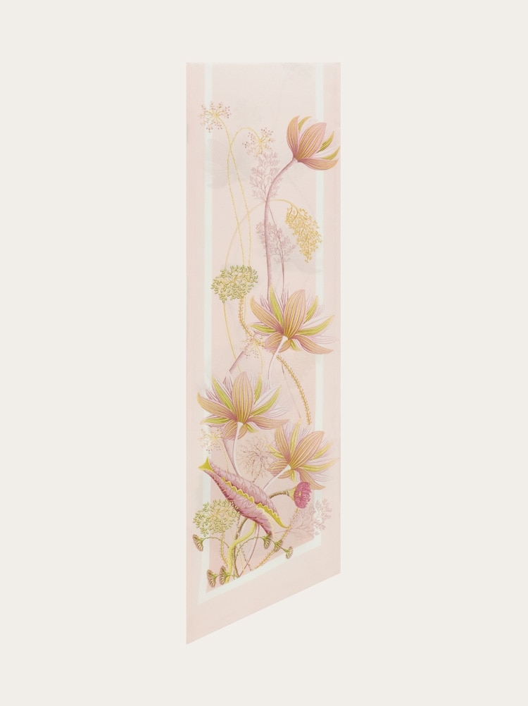 수련 프린트 실크 방도 Gallery image 4