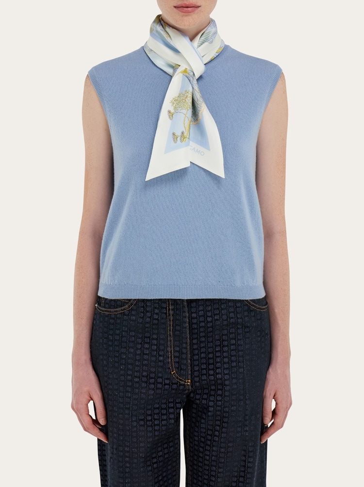 수련 프린트 실크 방도 Gallery image 3