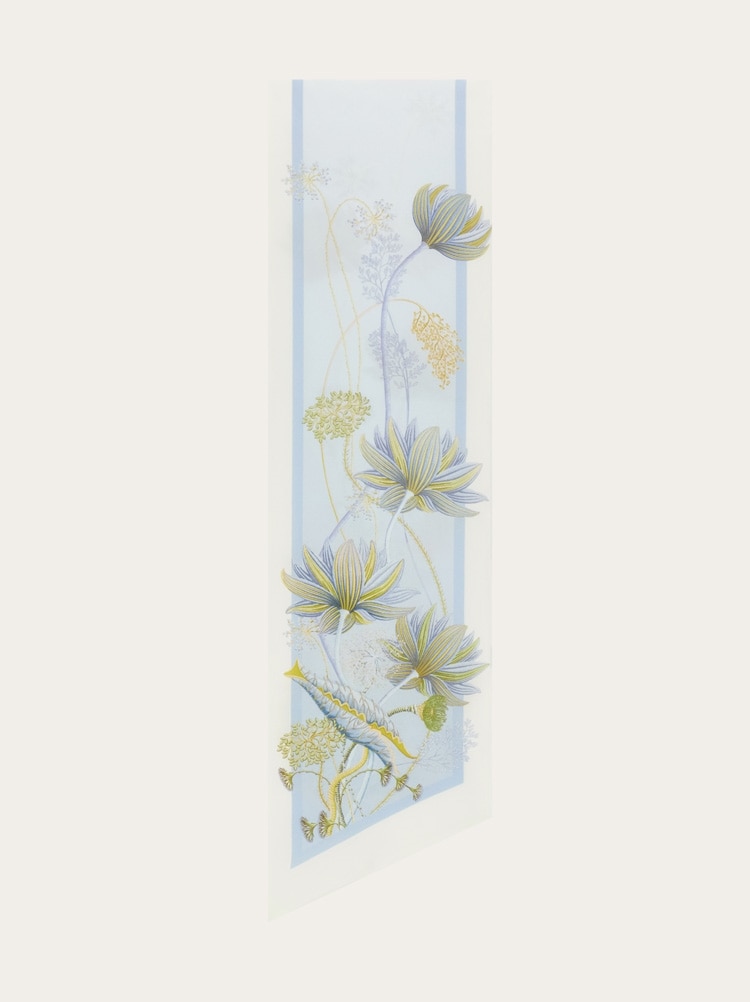 수련 프린트 실크 방도 Gallery image 4