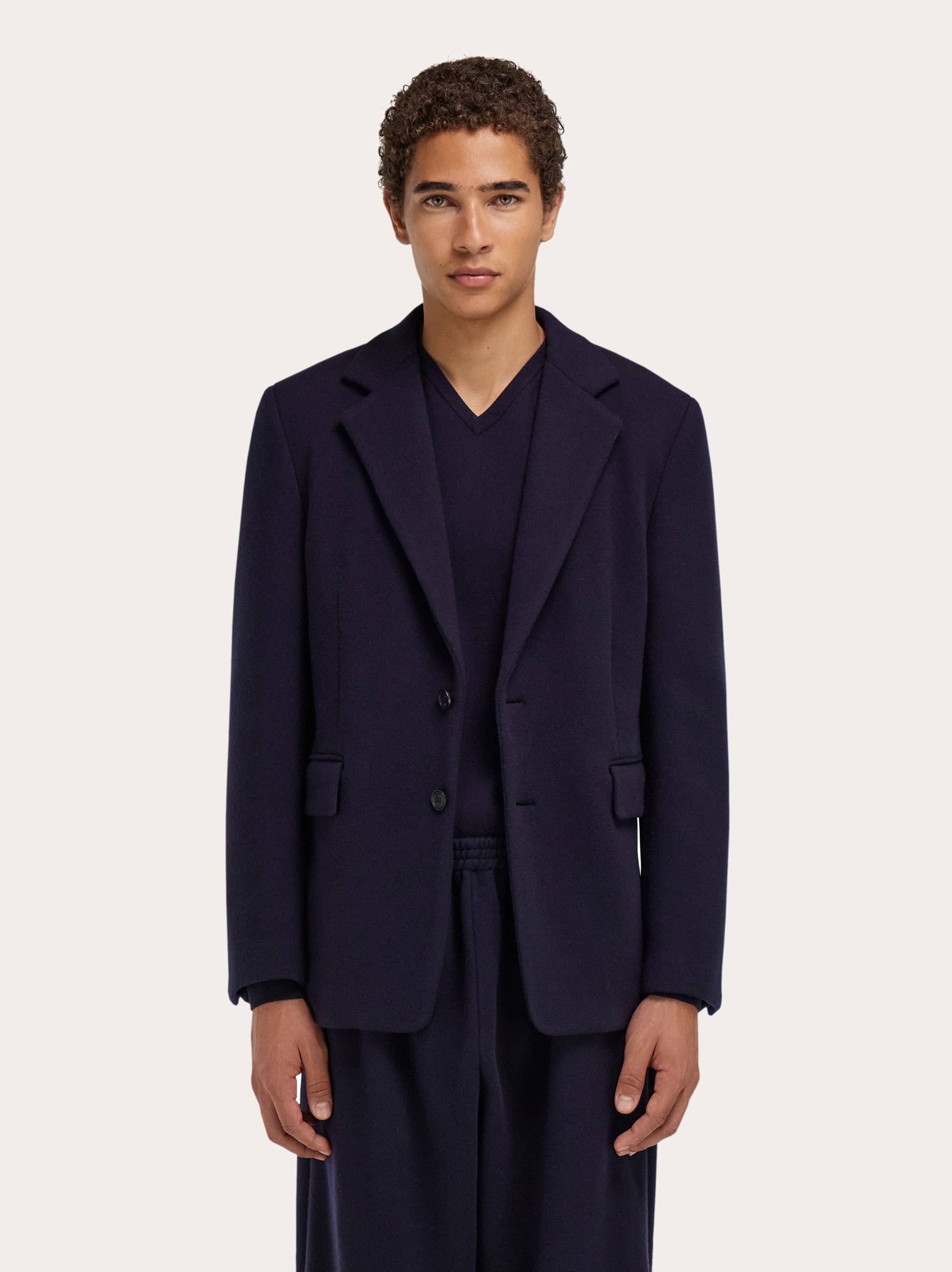 Single breasted jersey blazer - Men | Ferragamo