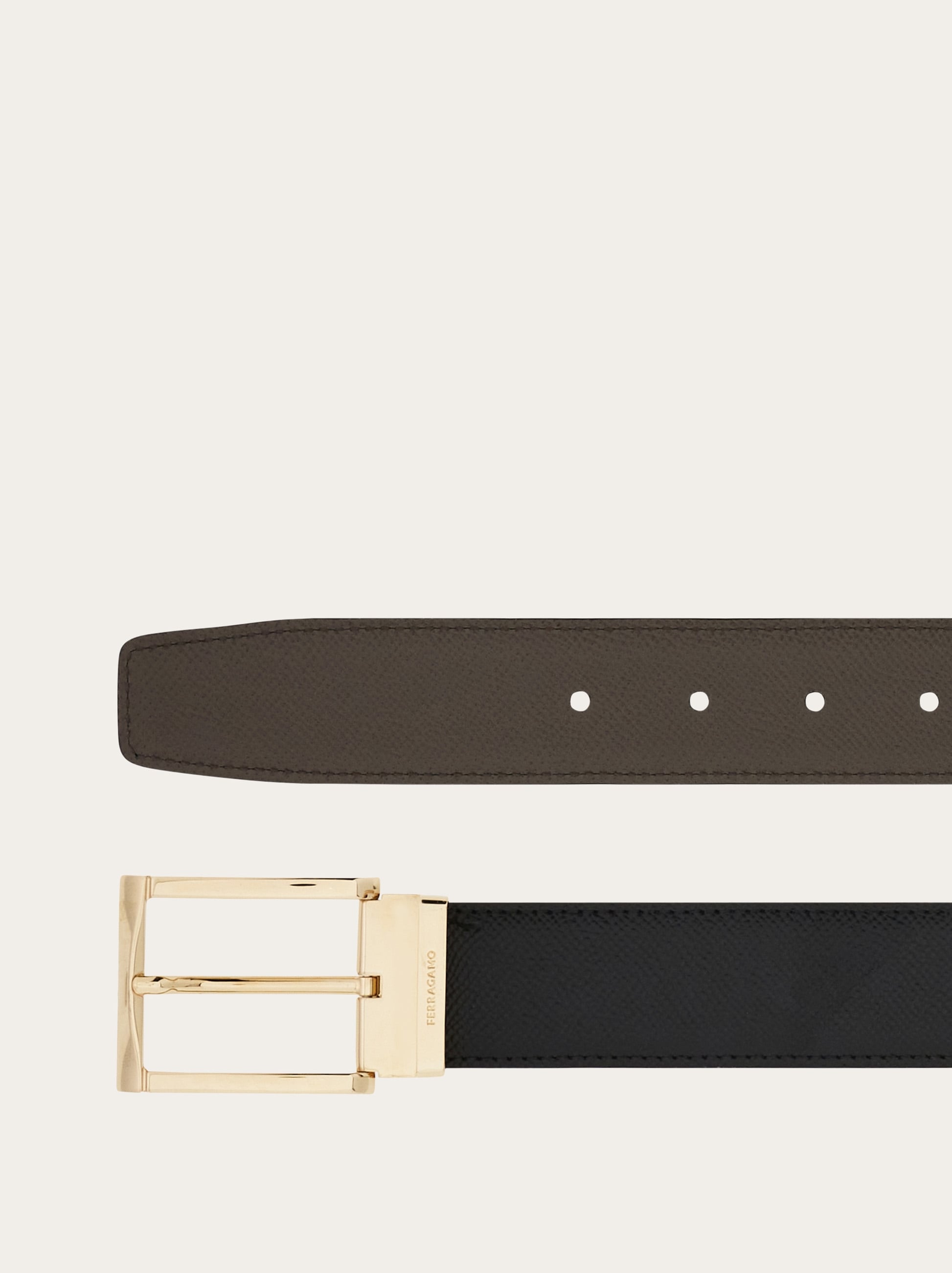 Reversible and adjustable Gancini belt - Men | Ferragamo