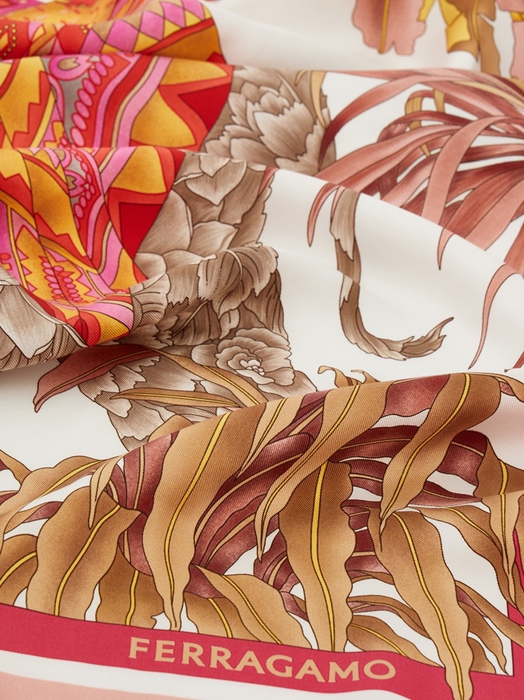 India print silk scarf Gallery image 2