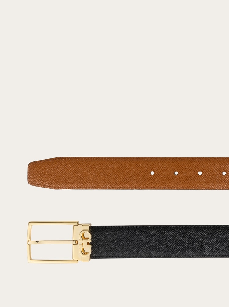 Reversible and adjustable Gancini belt Gallery image 2