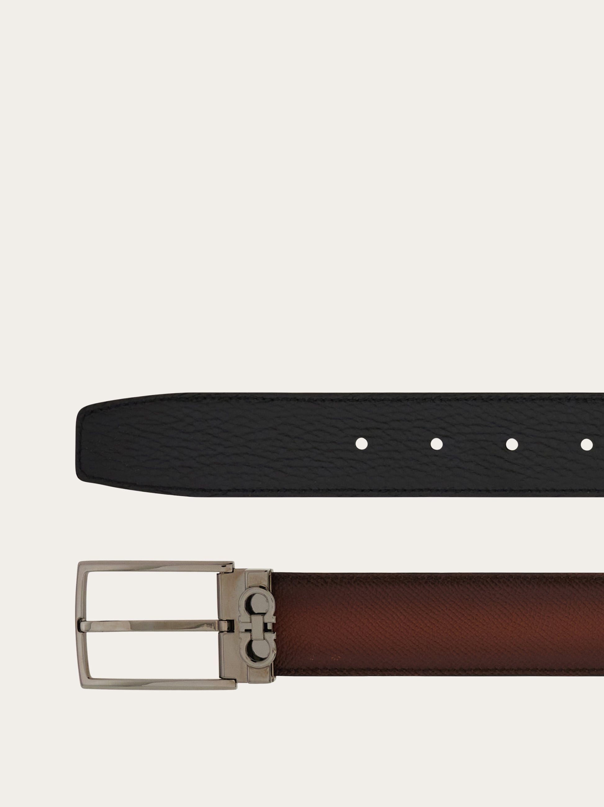 Reversible and adjustable Gancini belt - Men | Ferragamo