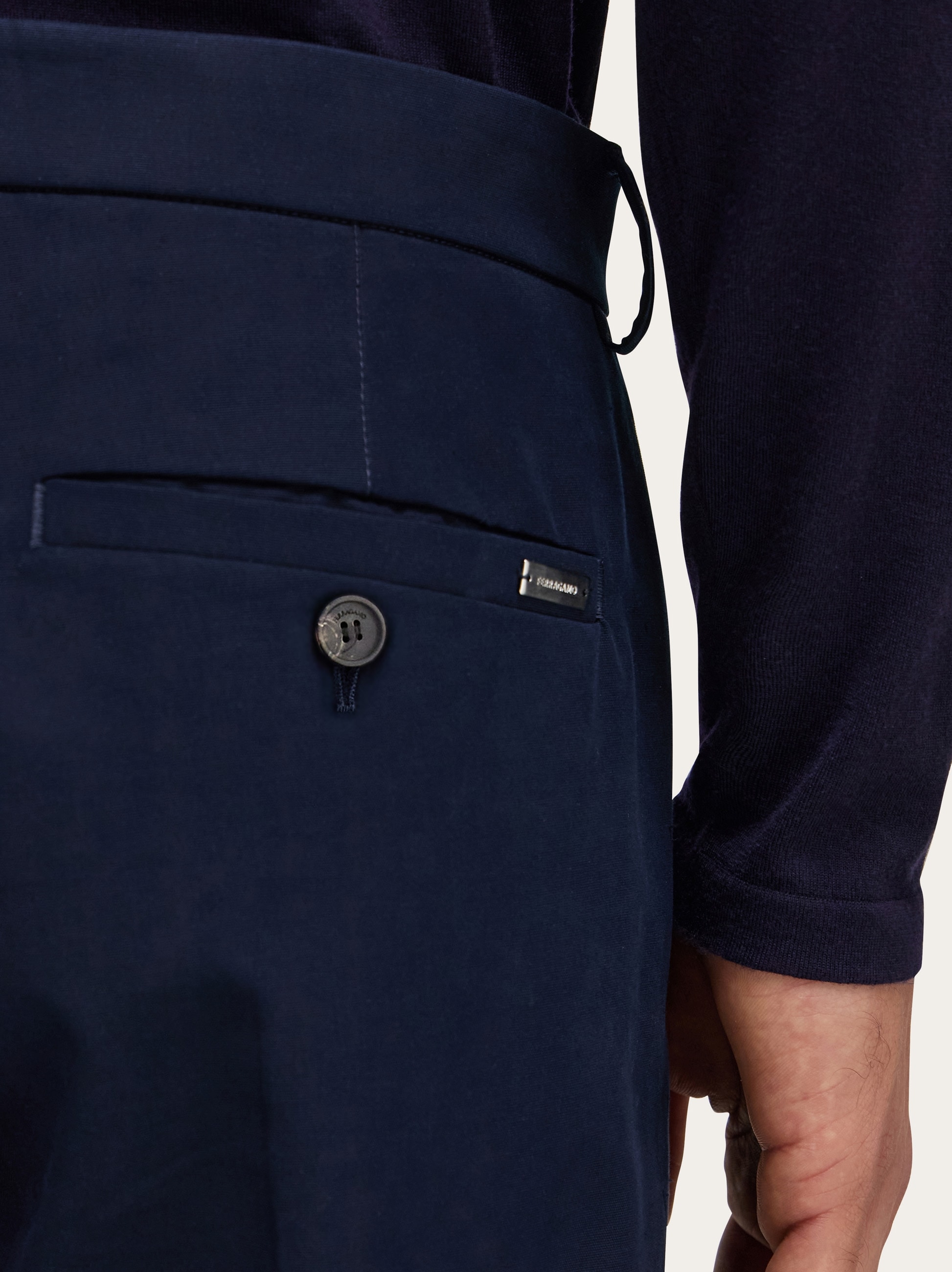 Cotton blend chinos - Men | Ferragamo