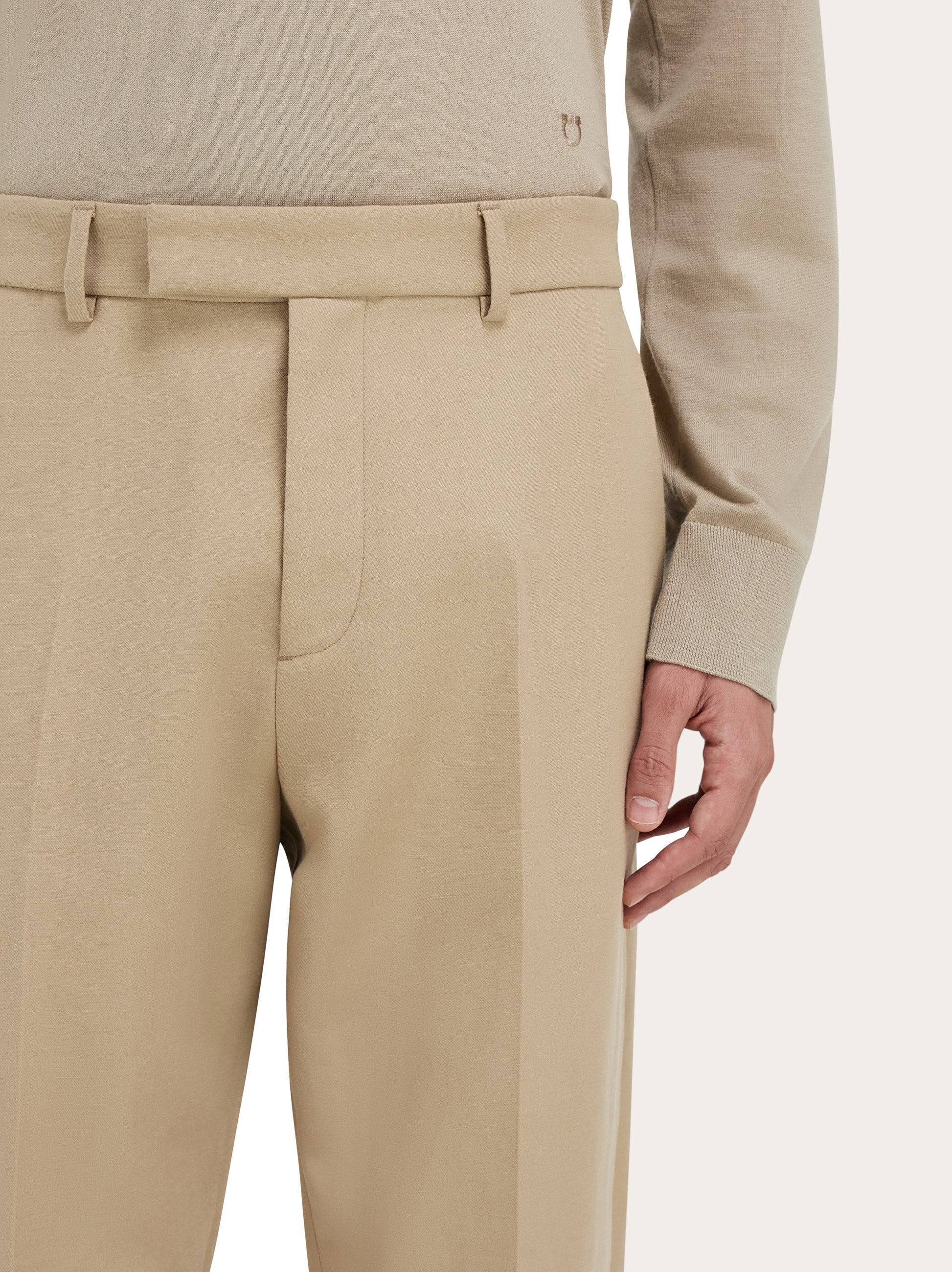 Cotton blend chinos - Men | Ferragamo