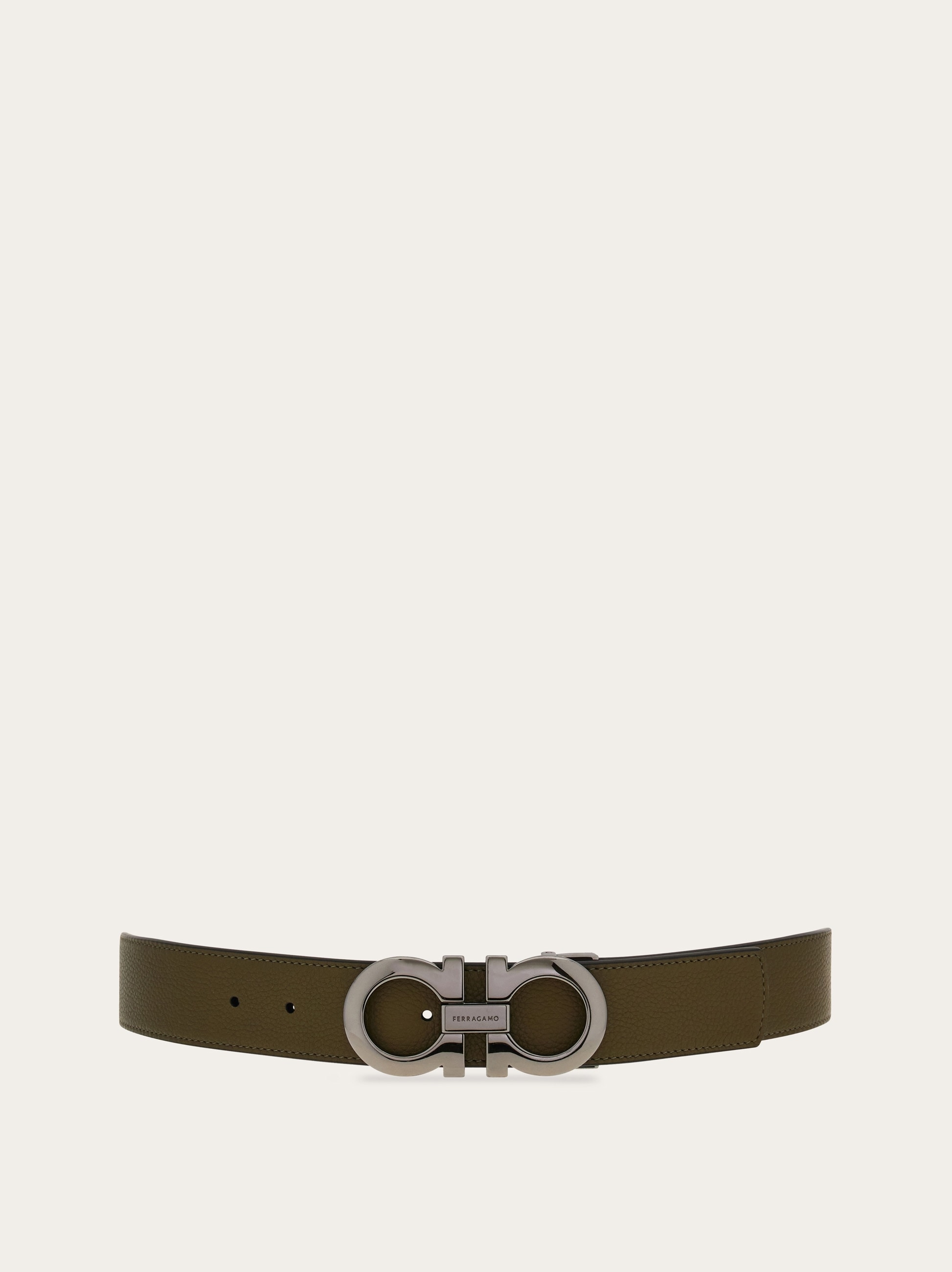 Reversible and adjustable Gancini belt - Men | Ferragamo