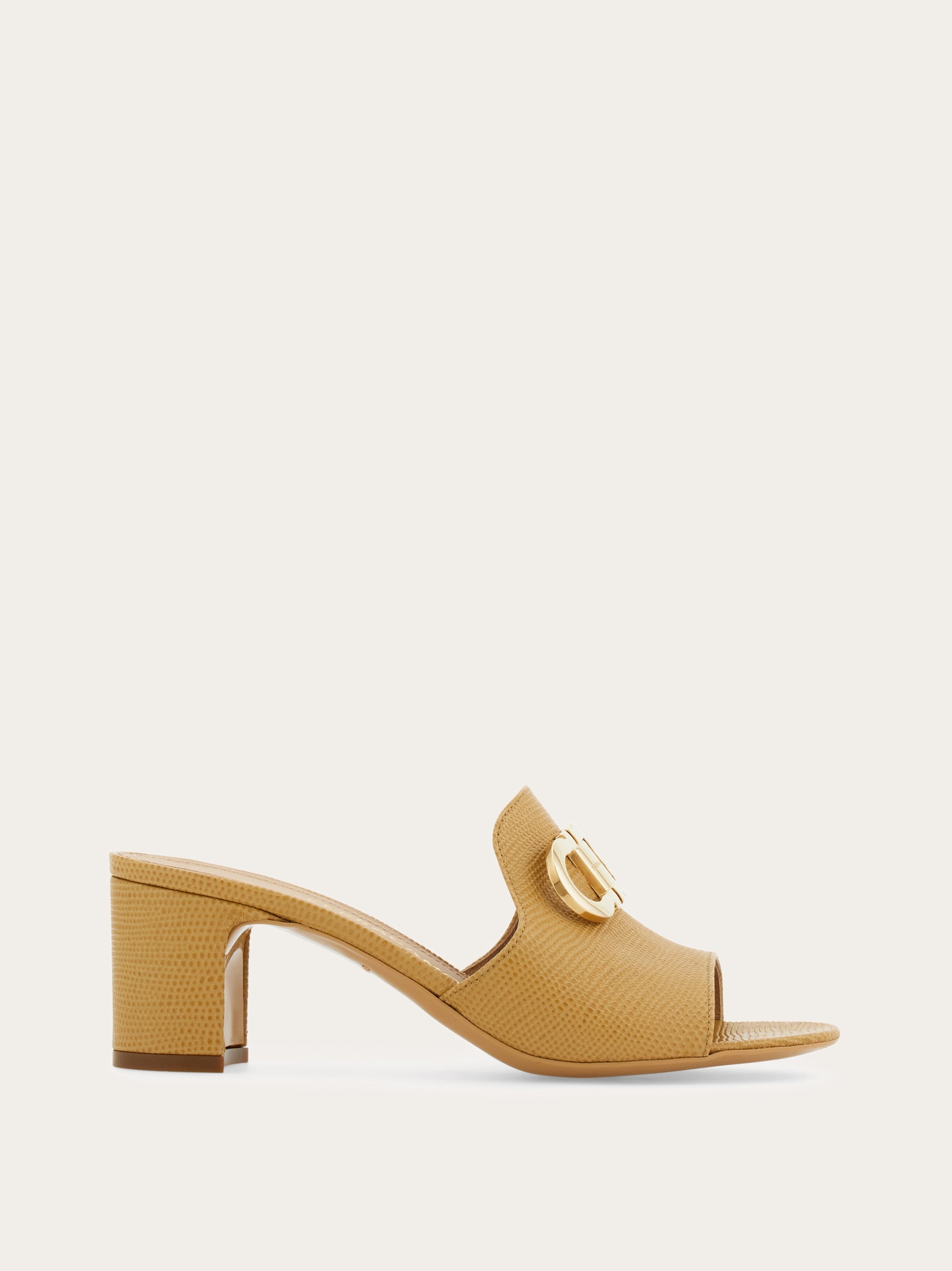 Mid heel mule with Gancini buckle - Women | Ferragamo
