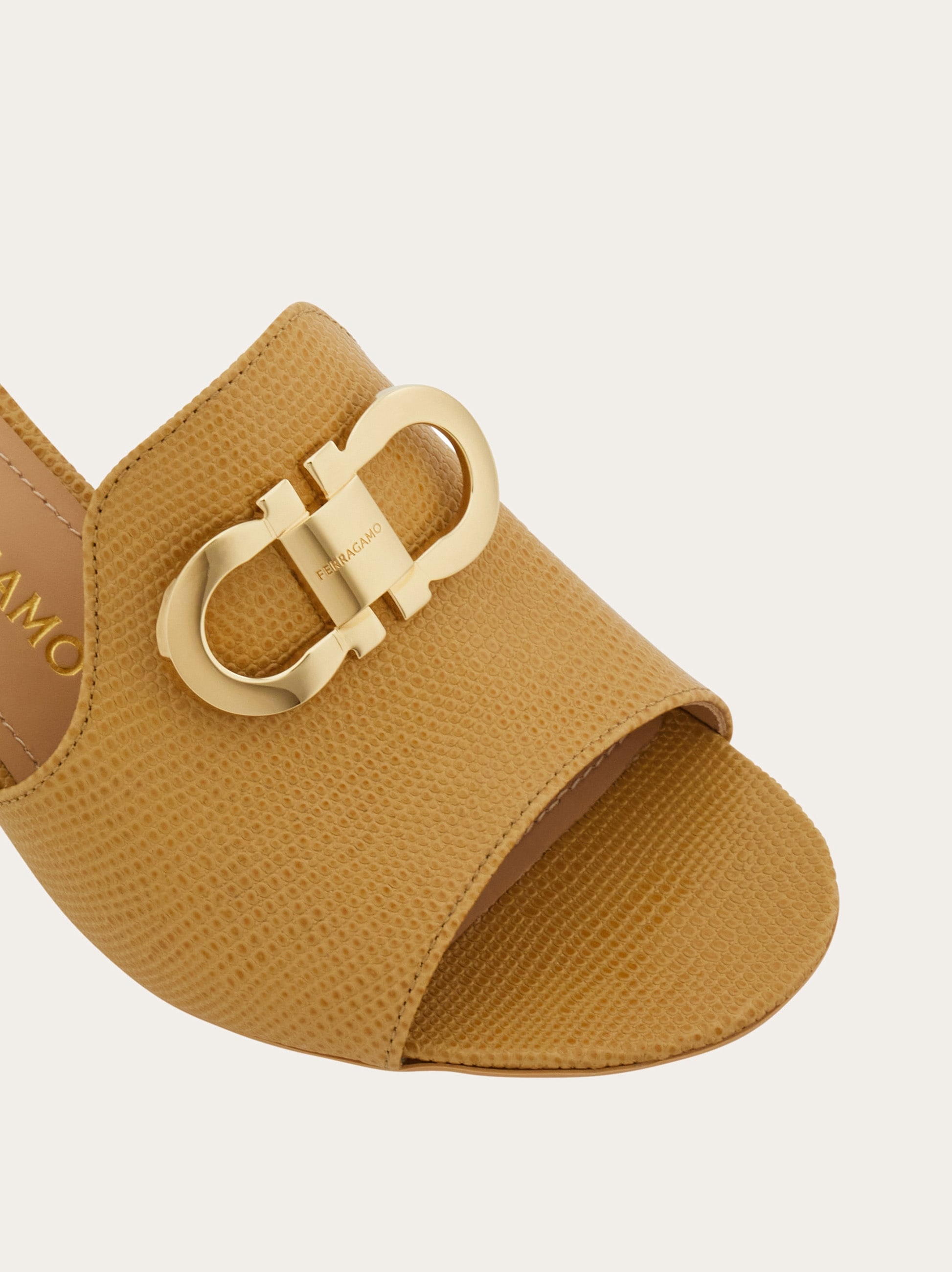 Mid heel mule with Gancini buckle - Women | Ferragamo