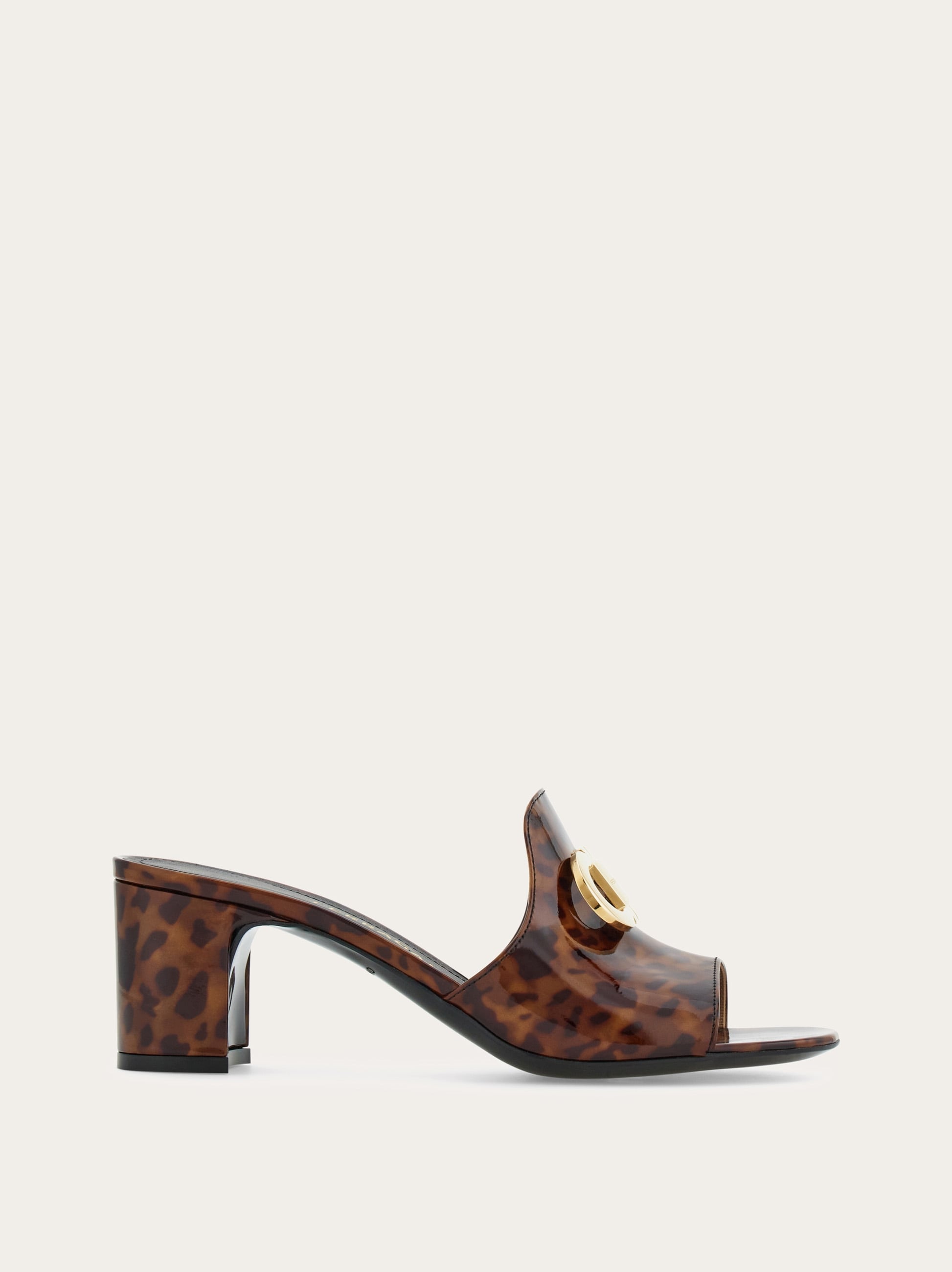 Mid heel mule with Gancini buckle - Women | Ferragamo