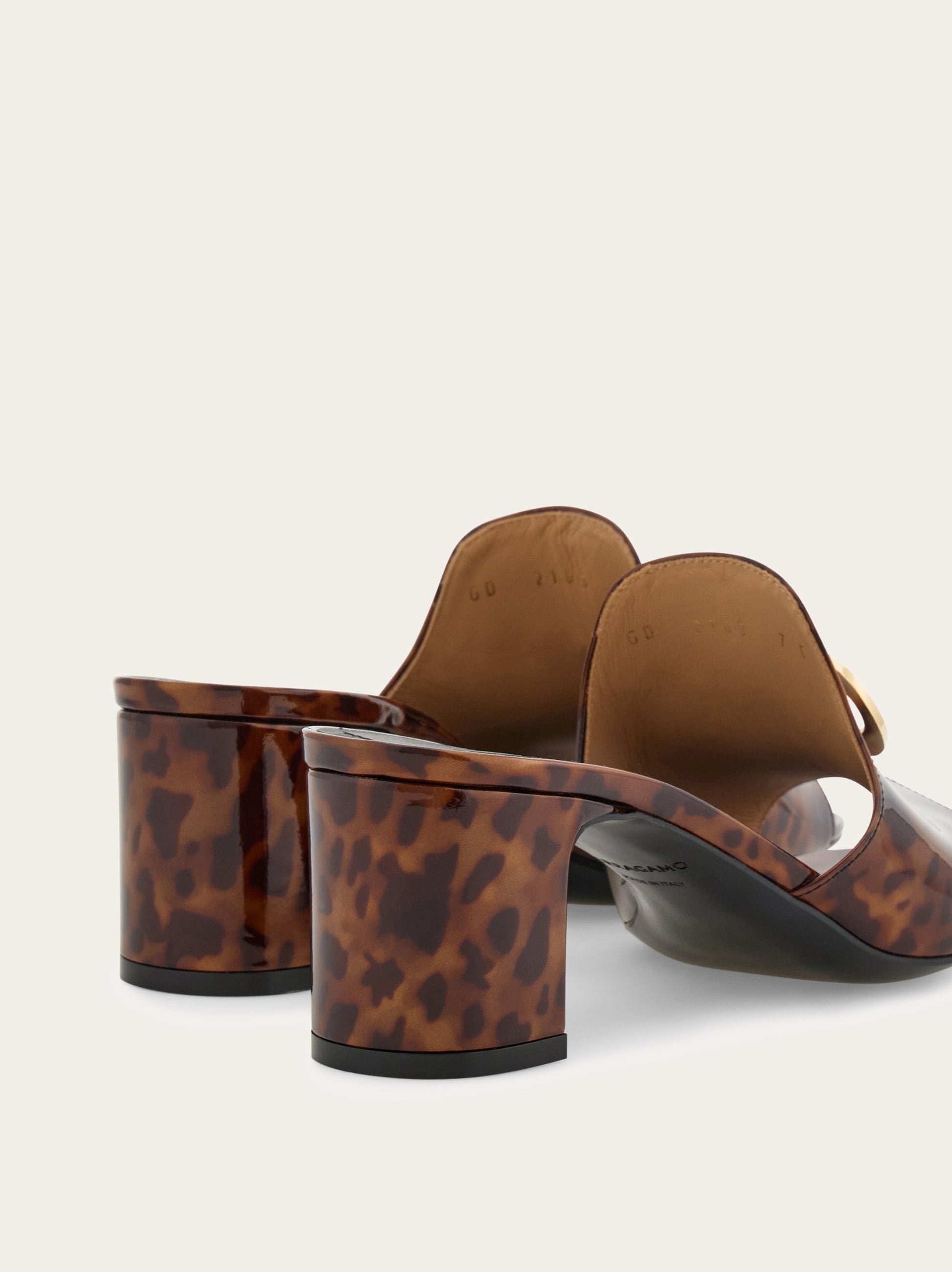 Mid heel mule with Gancini buckle - Women | Ferragamo