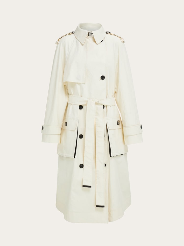 Trench in lino spalmato Gallery image 1