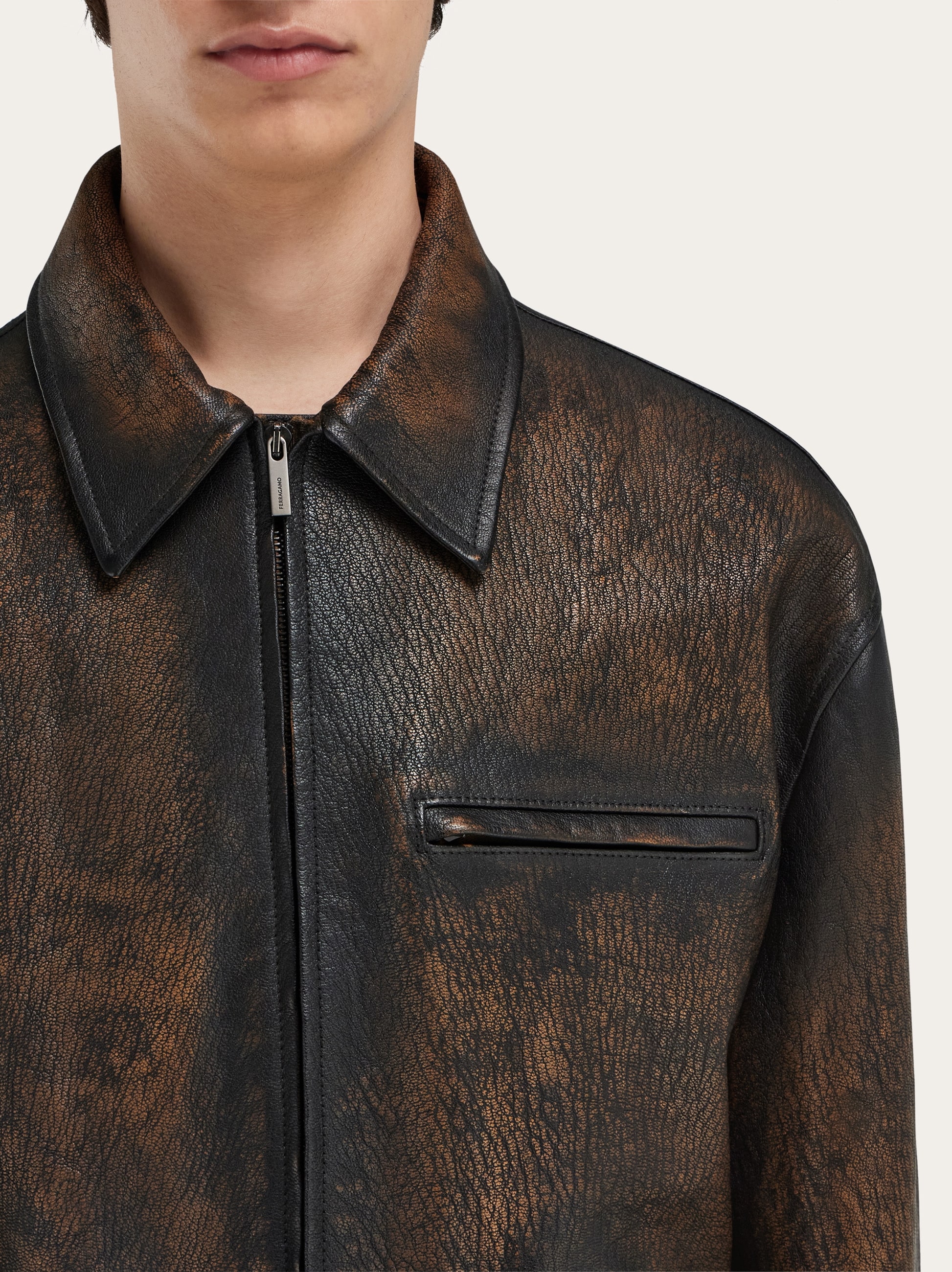Leather jacket - Men | Ferragamo
