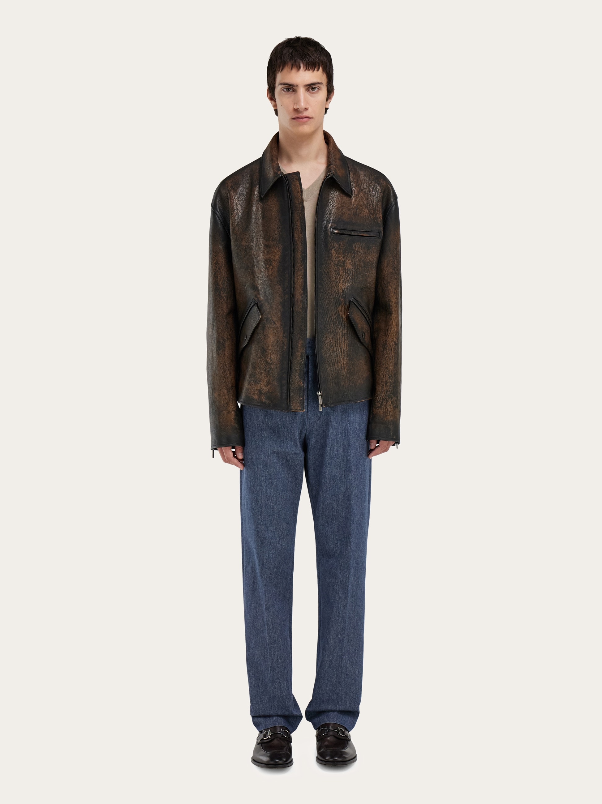 Leather jacket - Men | Ferragamo