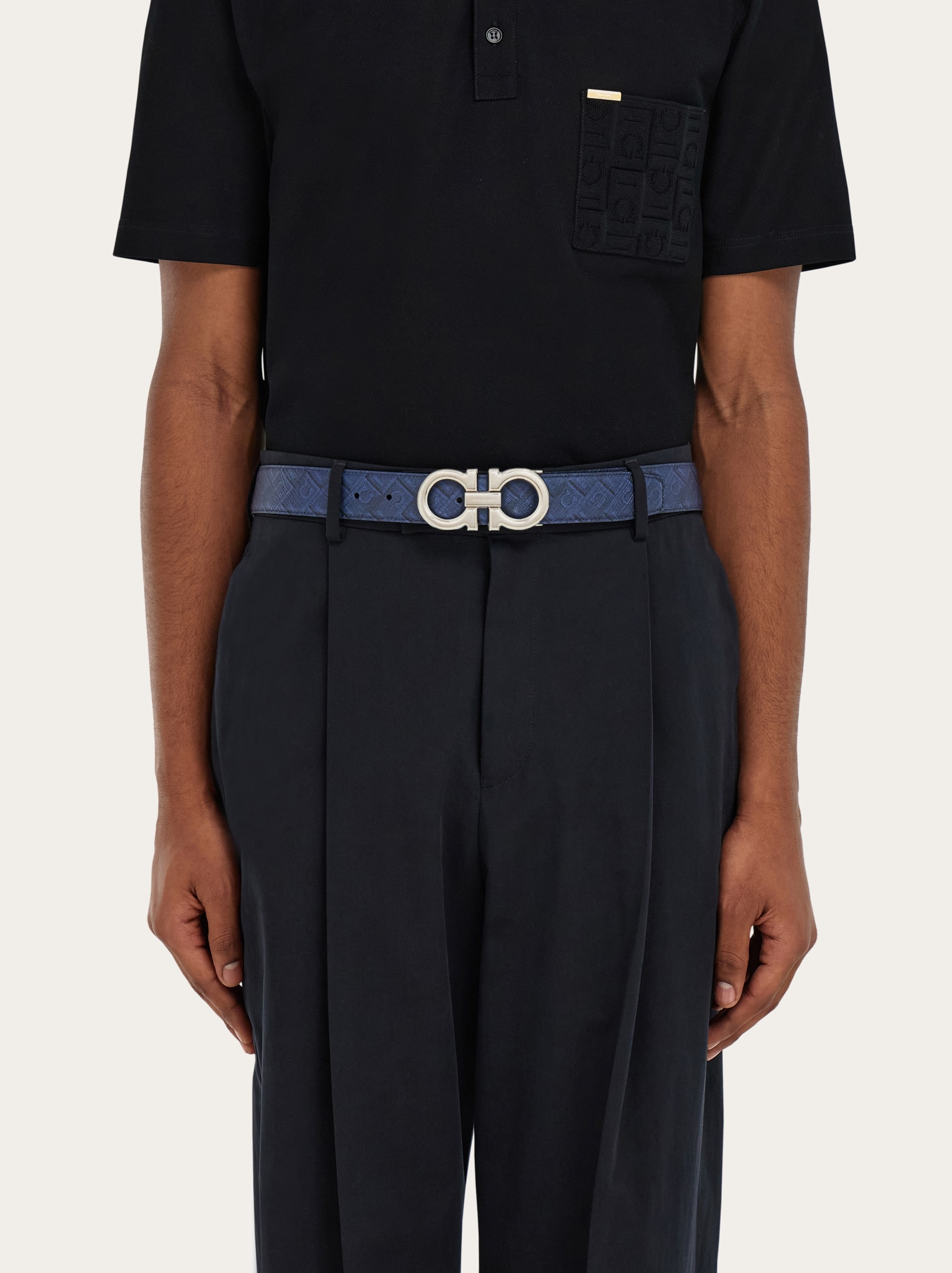 Reversible and adjustable Gancini belt - Men | Ferragamo Reversible and adjustable Gancini belt - Men | Ferragamo
