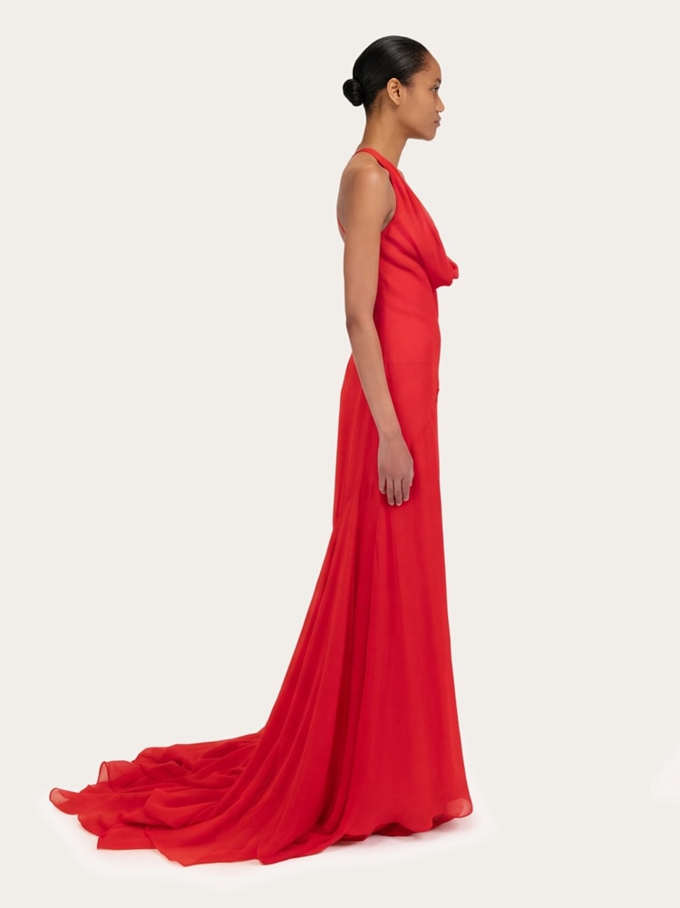 Silk evening dress Gallery image 3