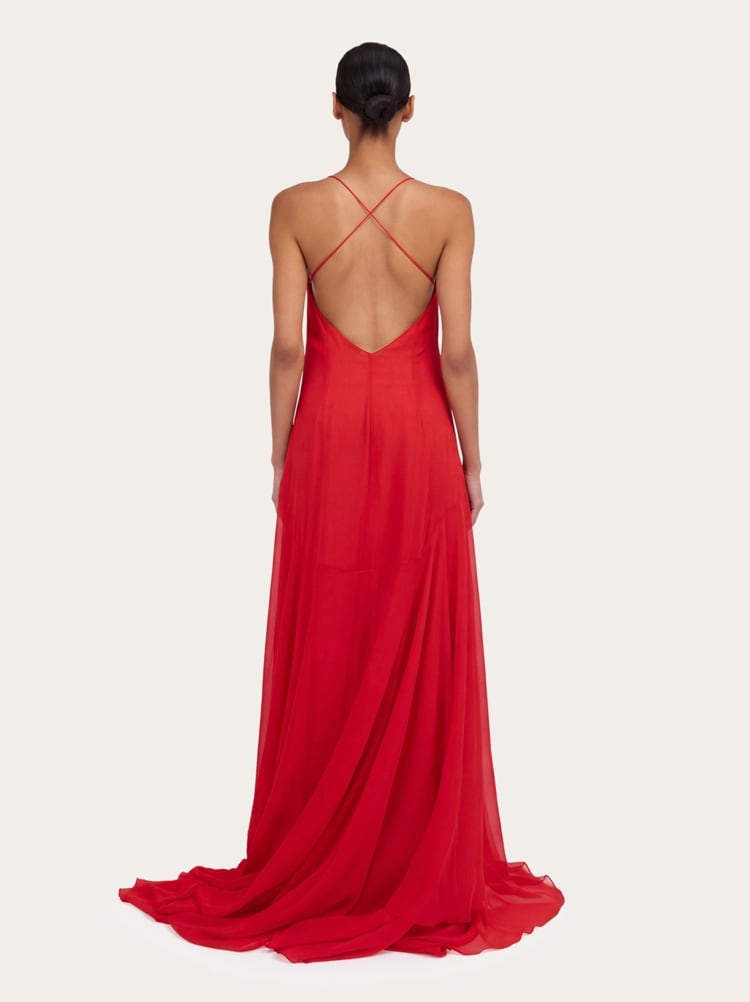 Silk evening dress Gallery image 4