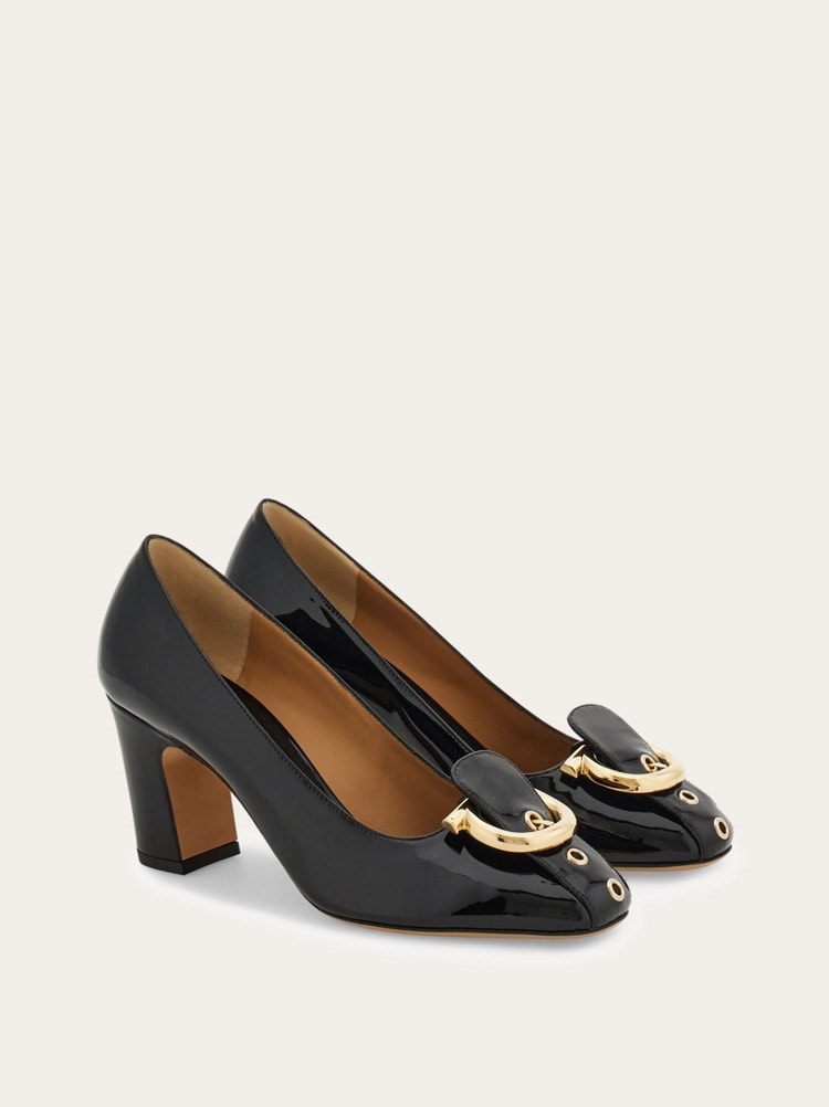 Gancini block heel pump Gallery image 2