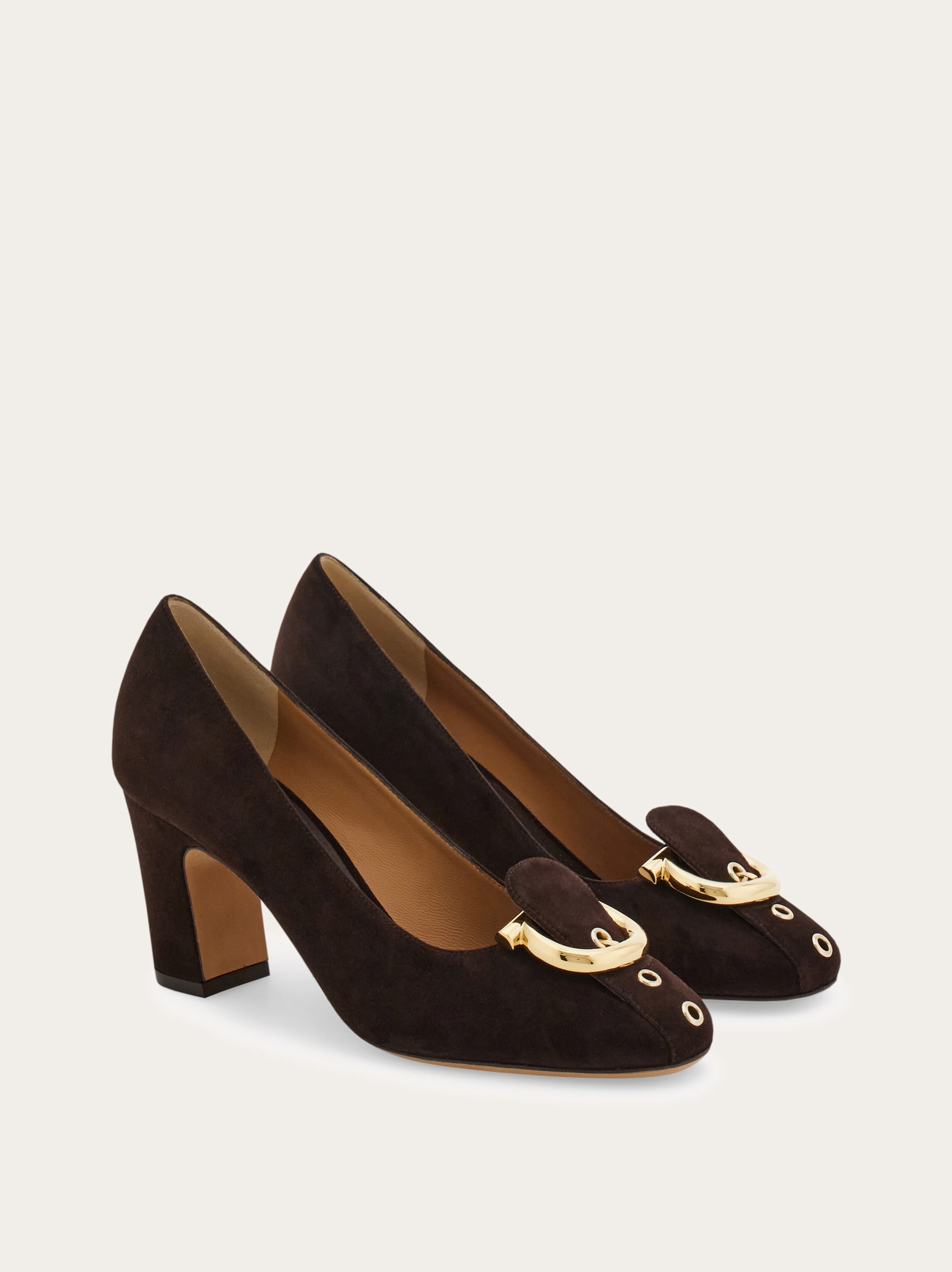 Gancini block heel pump - Women | Ferragamo