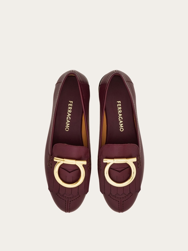 Mocassin avec frange maxi Gancini Gallery image 3