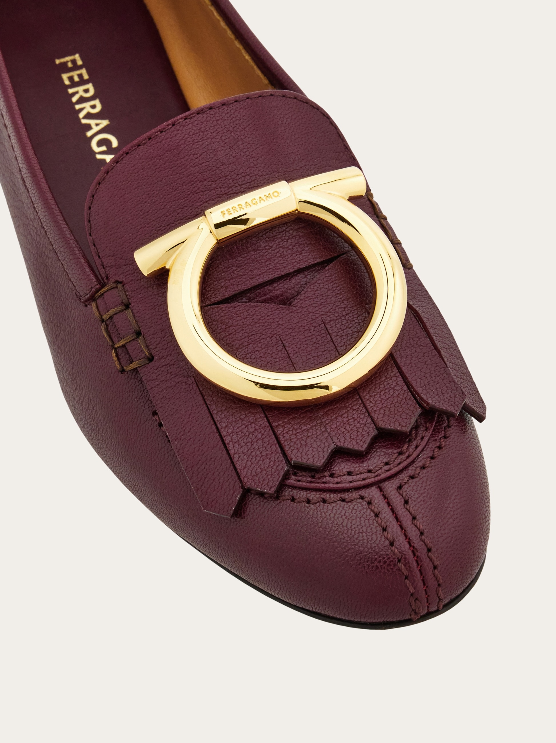 Maxi Gancini loafer with fringe detail - Women | Ferragamo
