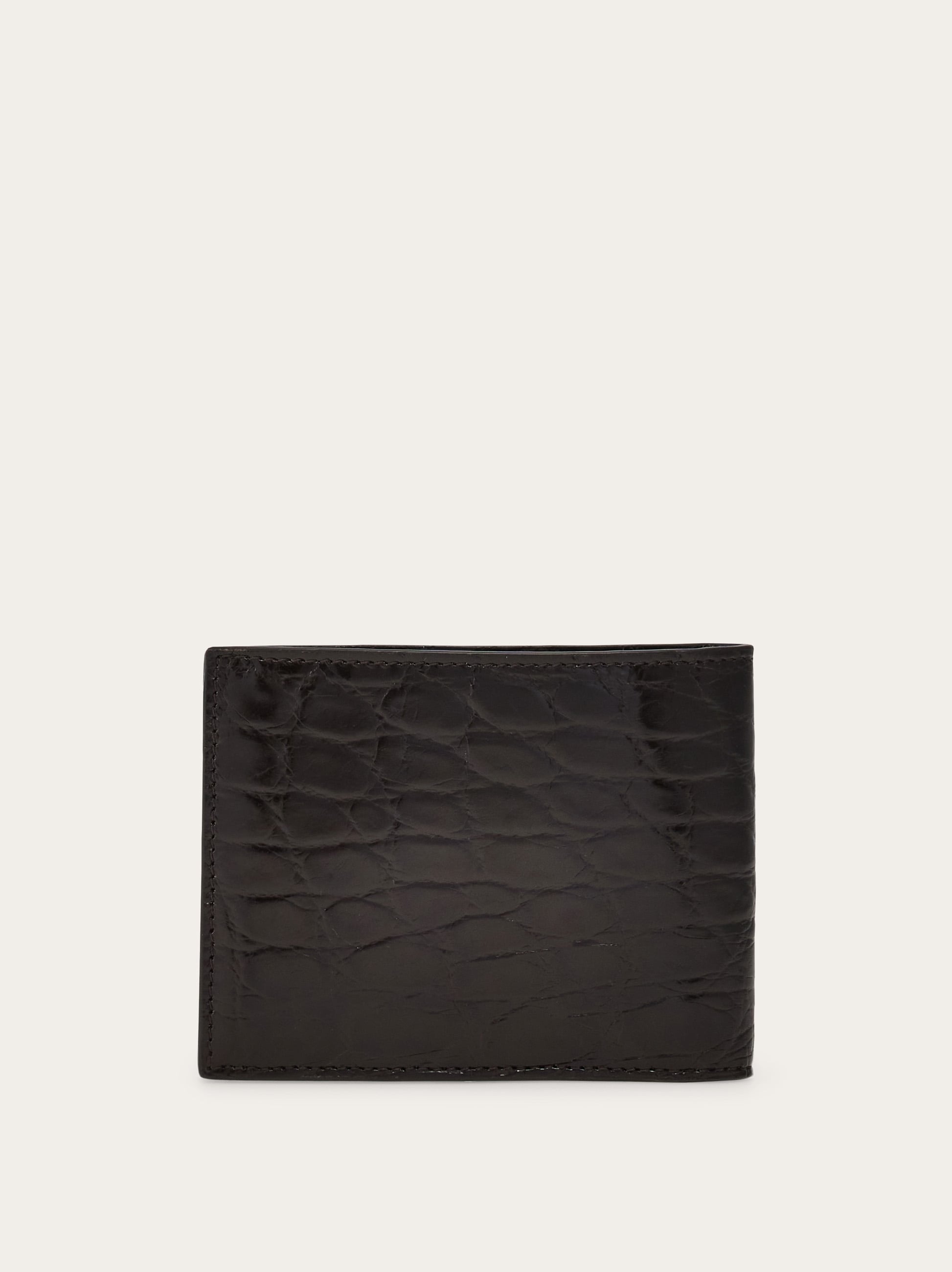 【ぴょん吉】Salvatore Ferragamo クロコダイル ブラック Gancini alligator wallet - Men | Ferragamo