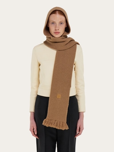 フェラガモ　ニットマフラー フード付きマフラー - ウィメンズ | Ferragamo