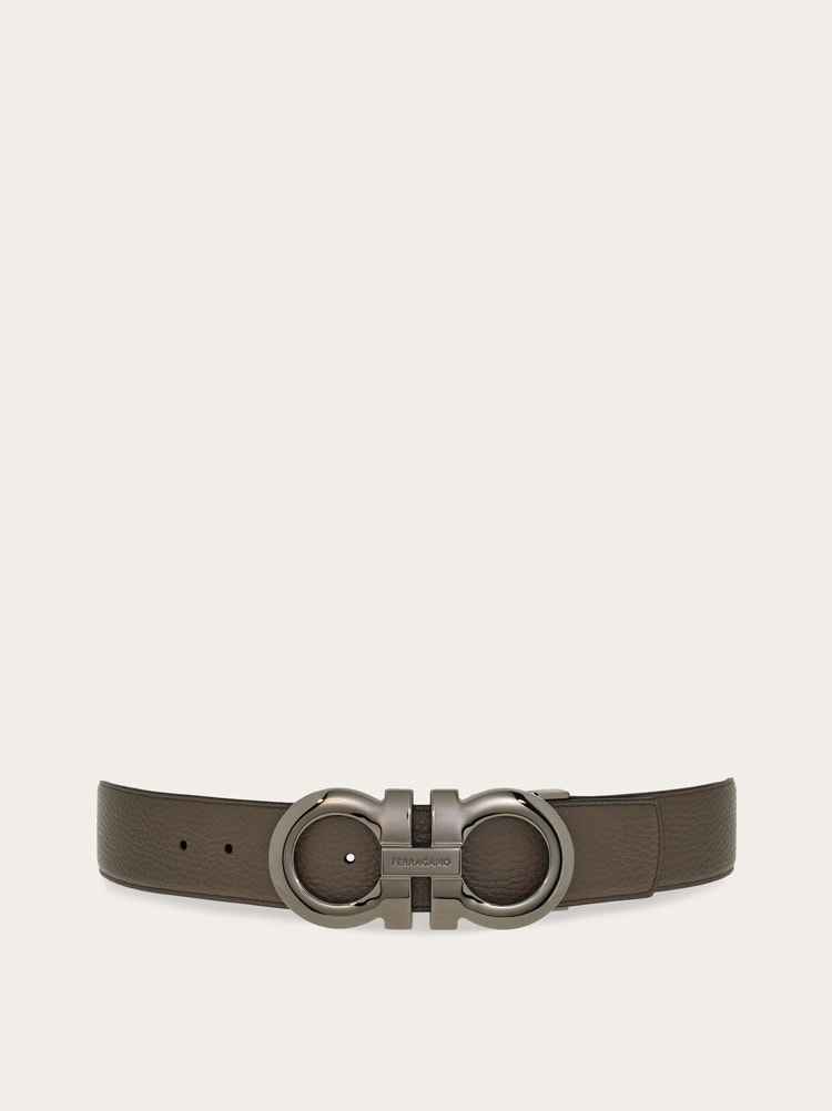 Reversible and adjustable Gancini belt Gallery image 1
